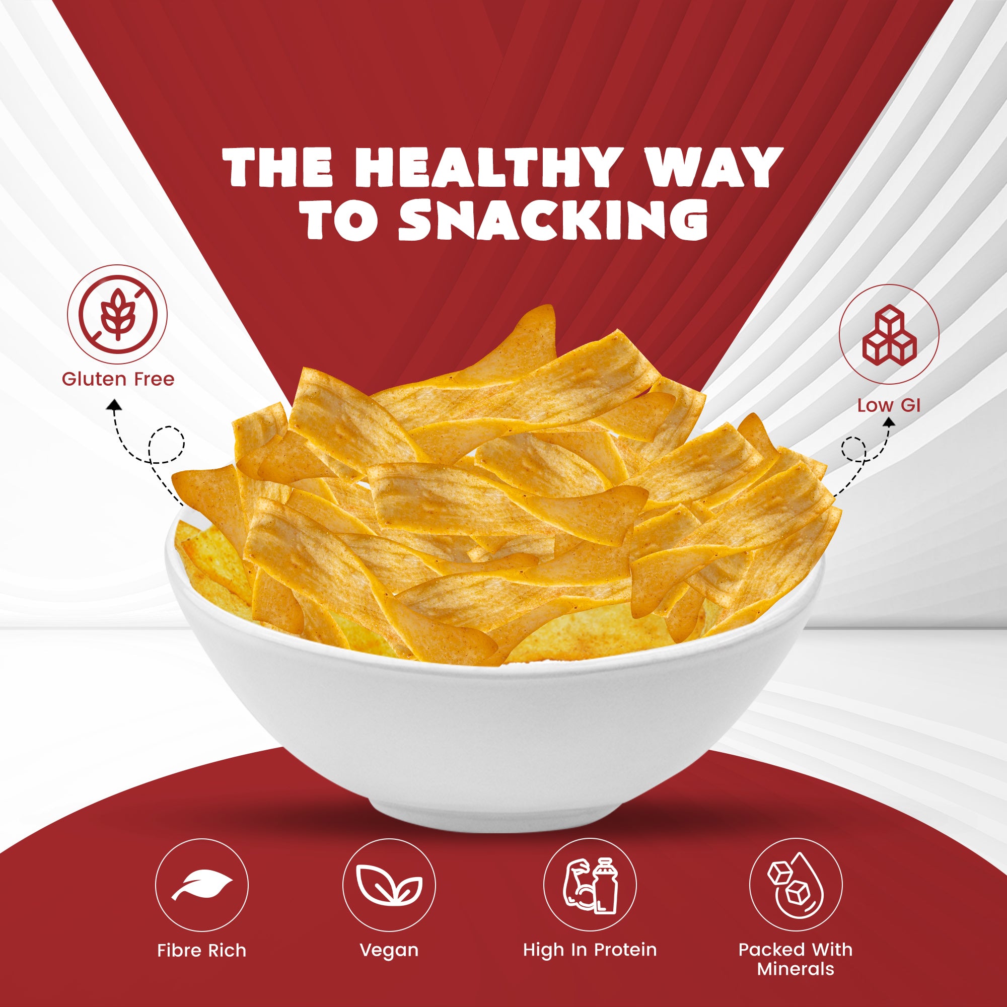Chef Urbano Super 8 Pack of Gluten Free Chips | Gluten Free | Vegan | Low GI | Crunchy Healthy Snacks | High Protein and Fibre Rich | Good for Diet