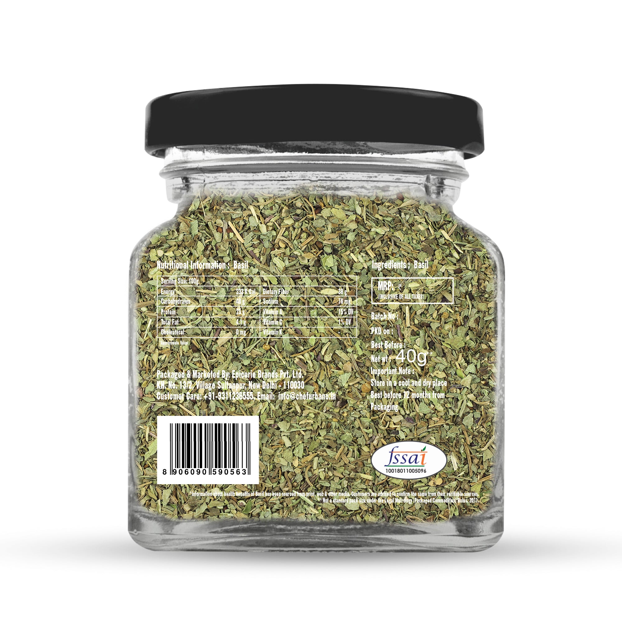Chef Urbano Basil 40g