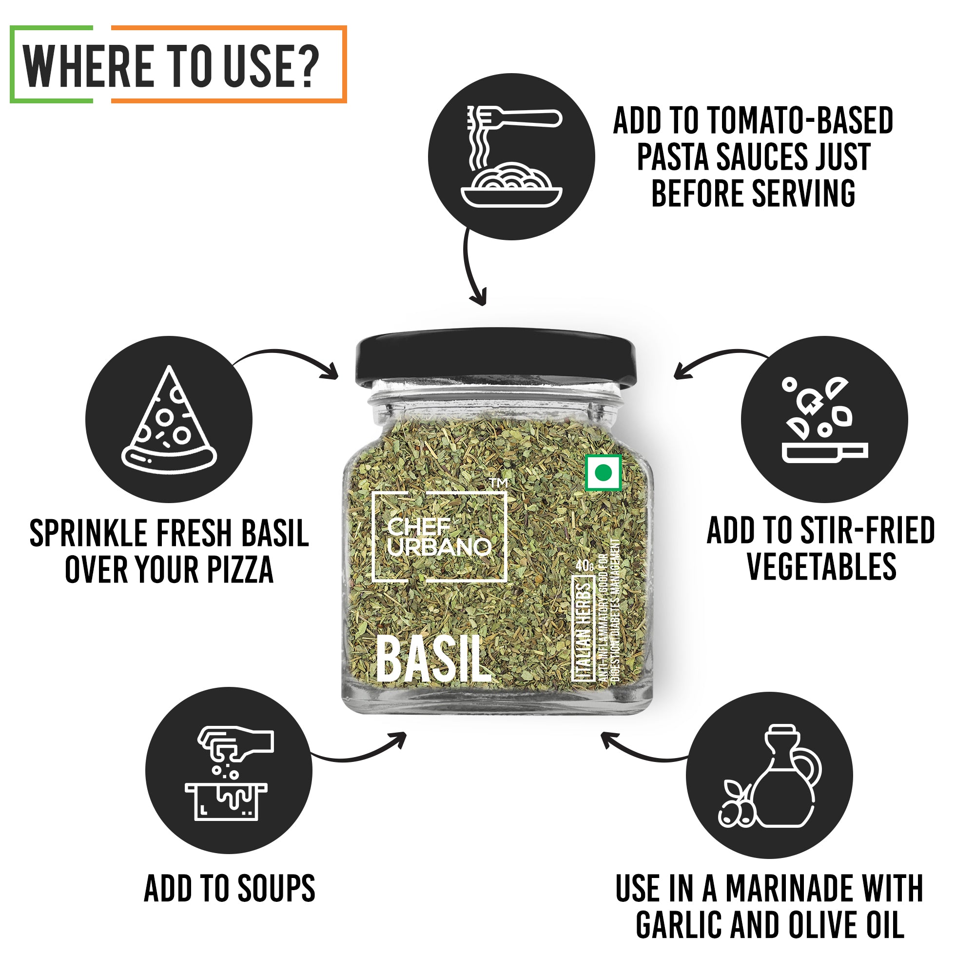 Chef Urbano Basil 40g
