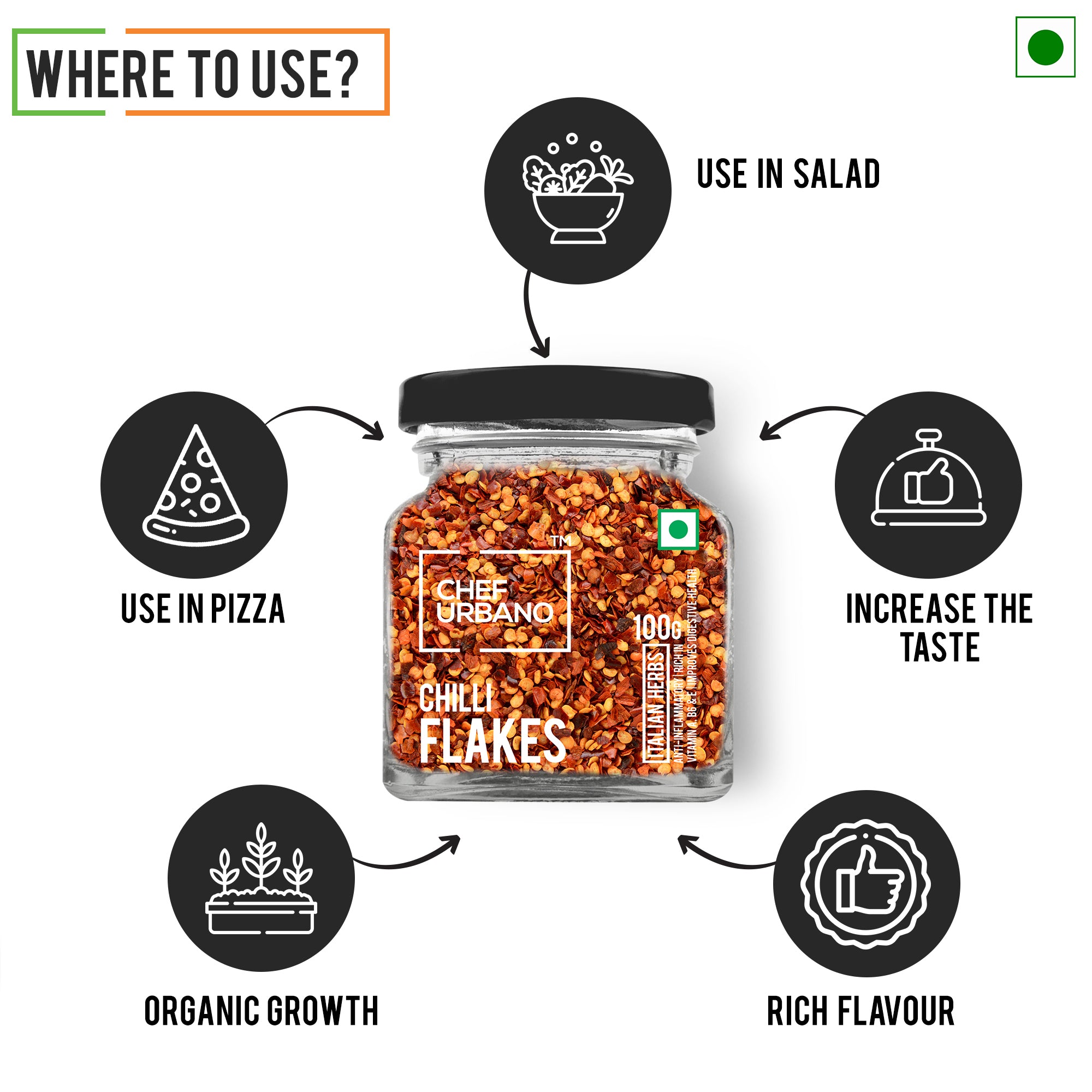 Chef Urbano Chilli Flakes 100g