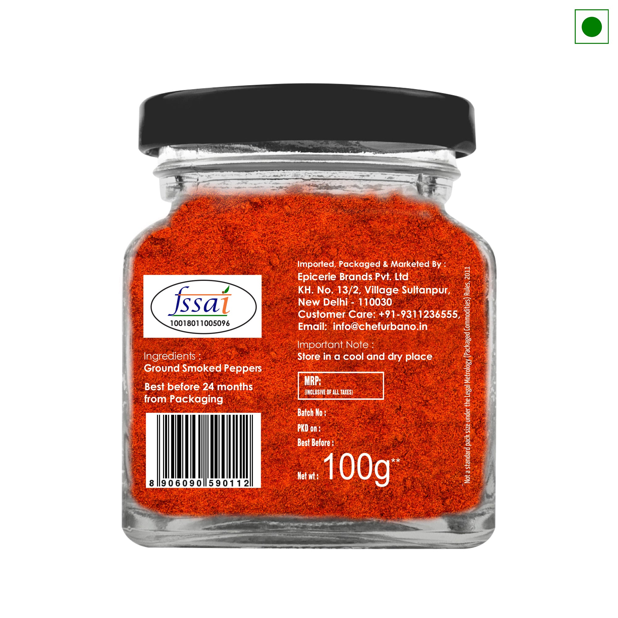 Chef Urbano Smoked Paprika Hot 100 Gms