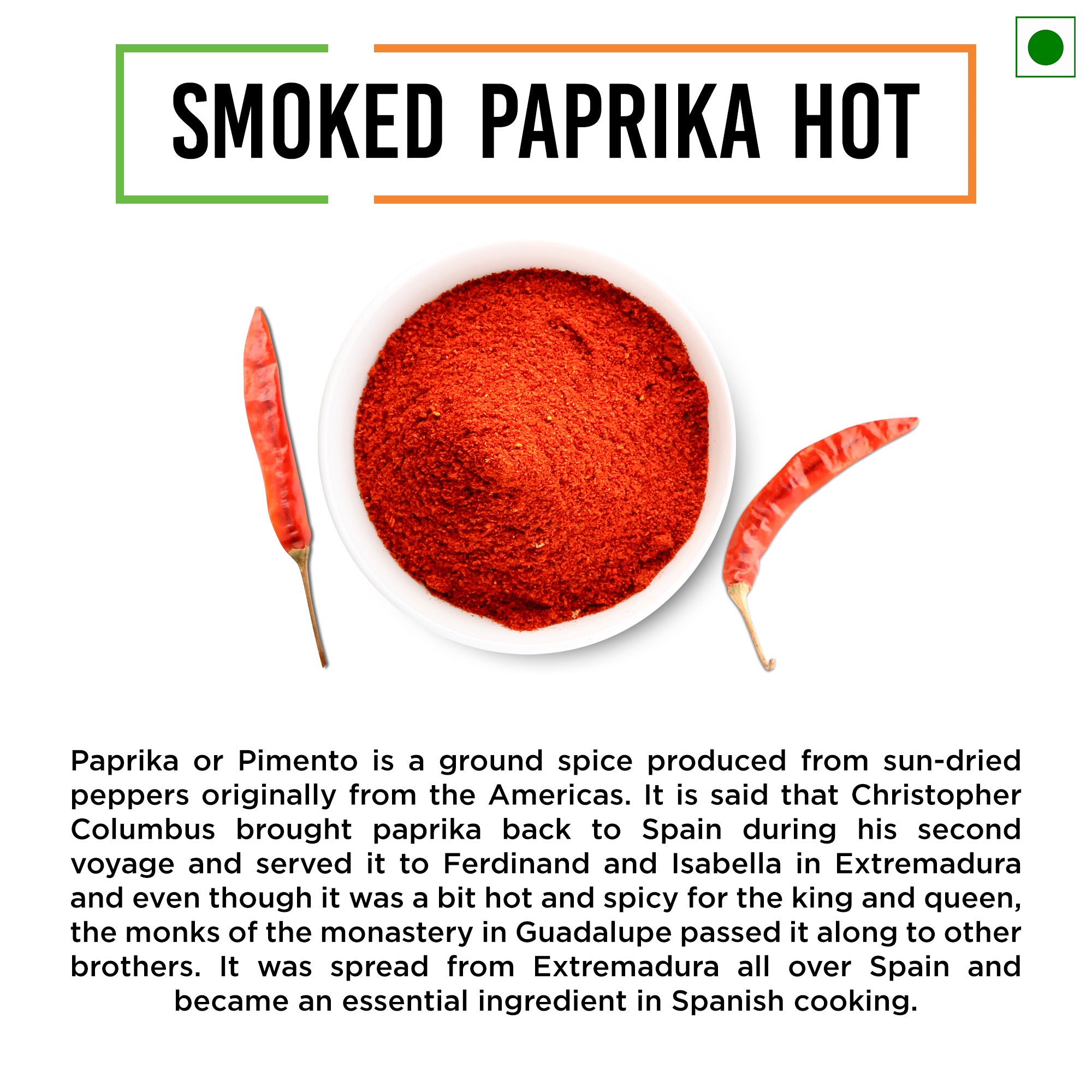 Chef Urbano Smoked Paprika Hot 100 Gms