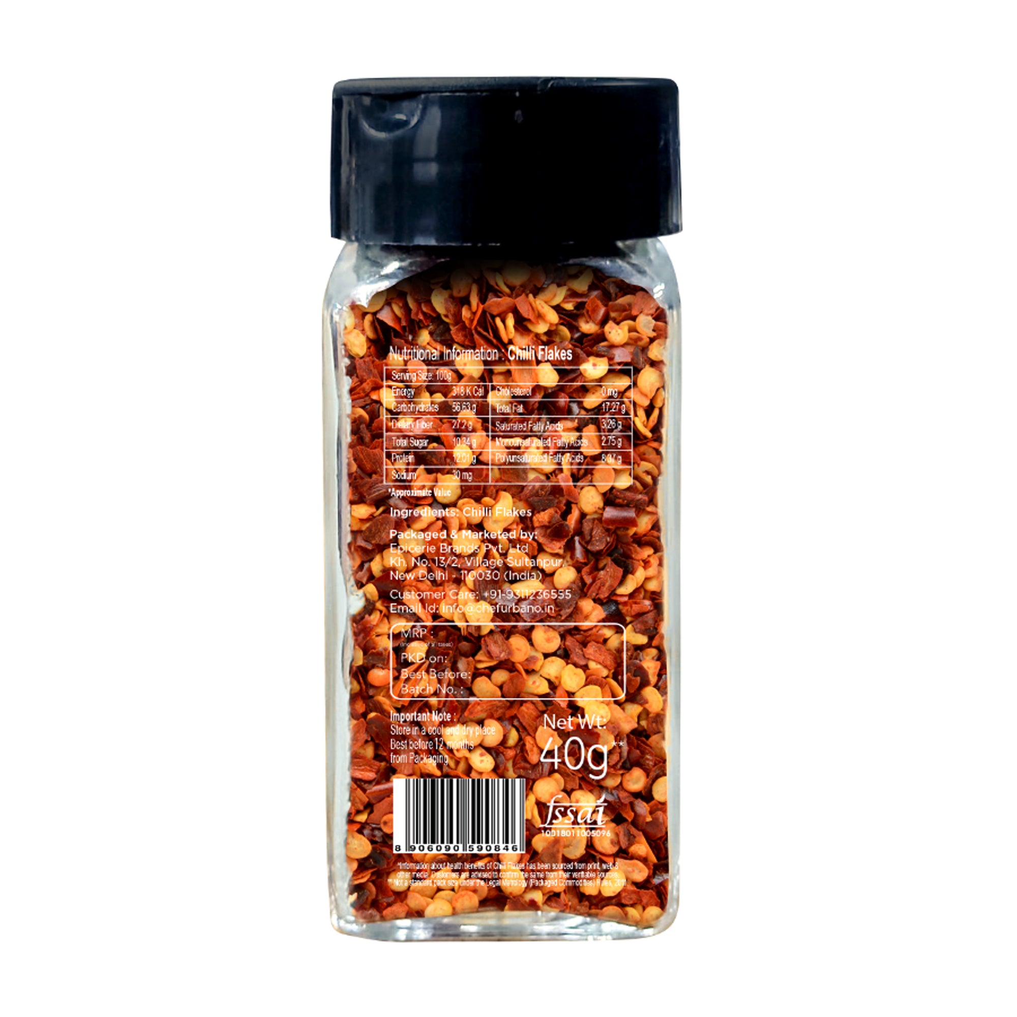 Chef Urbano Chilli Flakes Sprinkler 40g