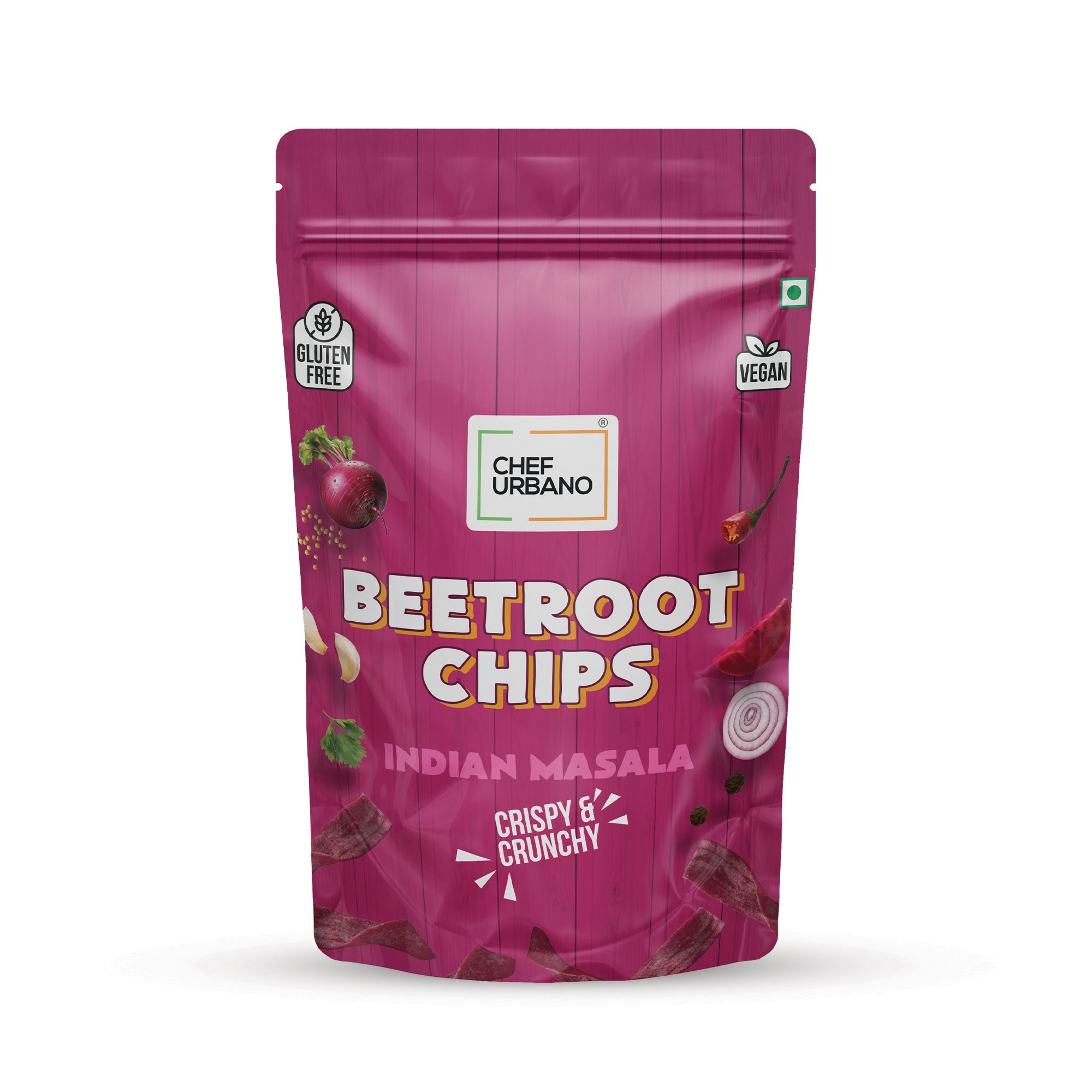 Chef Urbano Beetroot Chips Indian Masala 80g