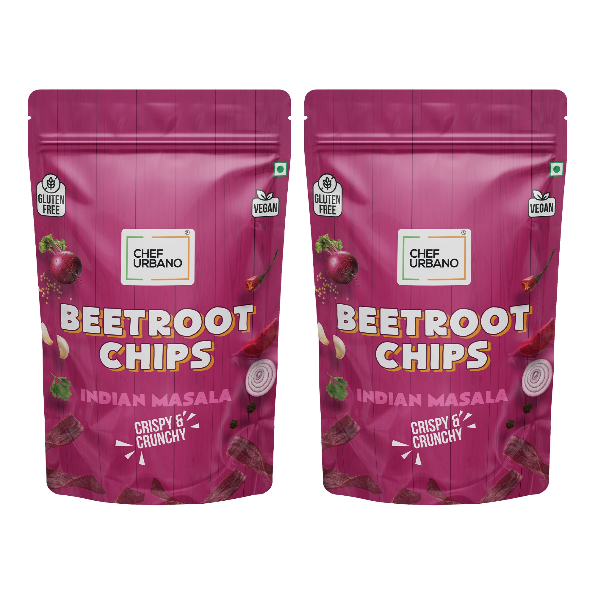 Chef Urbano Beetroot Chips Indian Masala 80g