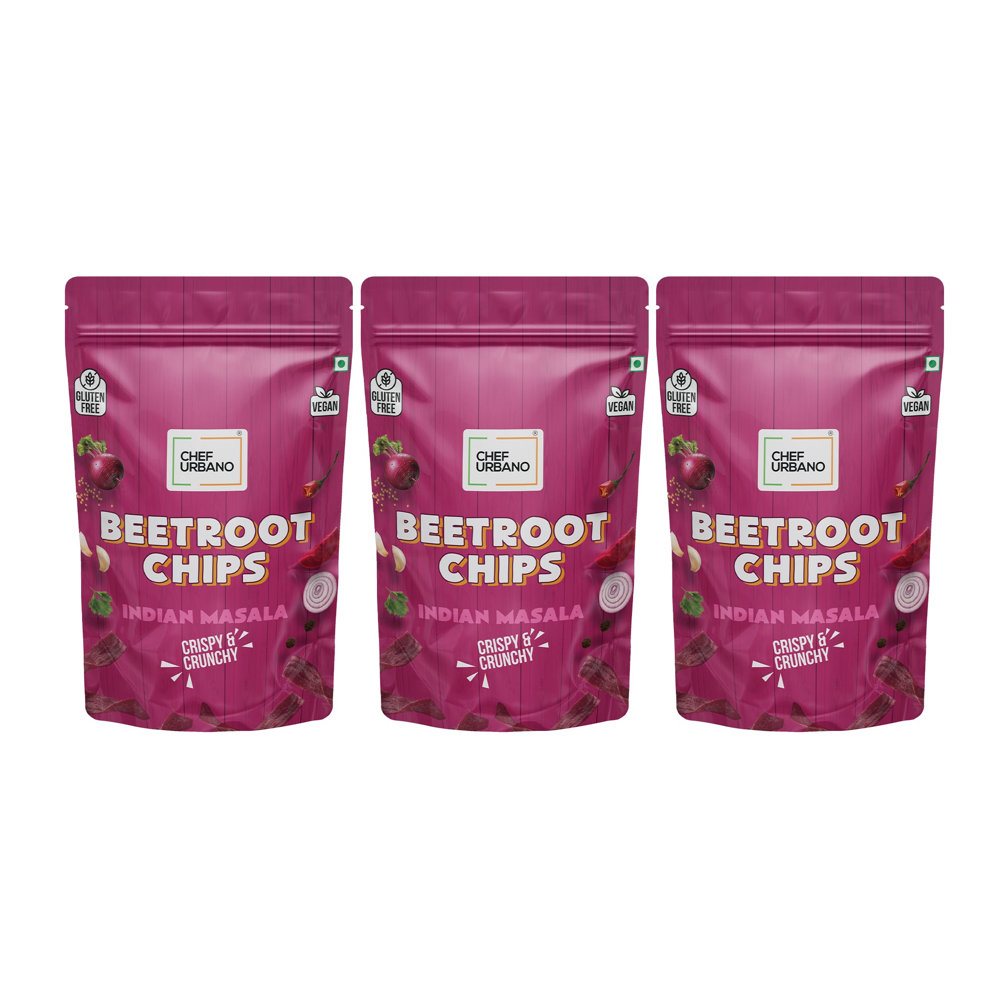 Chef Urbano Beetroot Chips Indian Masala 80g