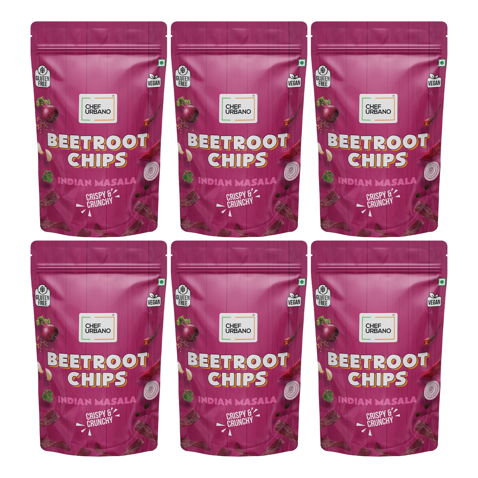 Chef Urbano Beetroot Chips Indian Masala 80g
