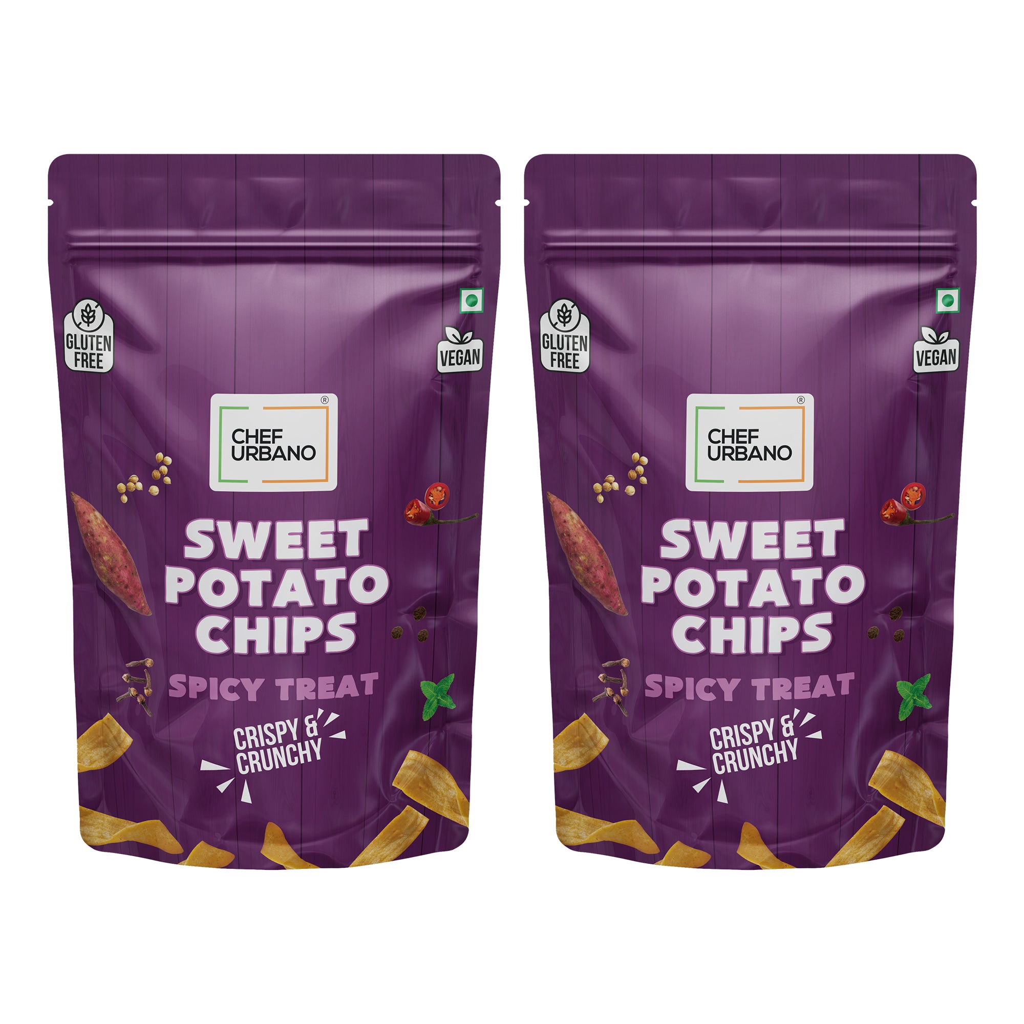 Chef Urbano Sweet Potato Chips Spicy Treat 80g