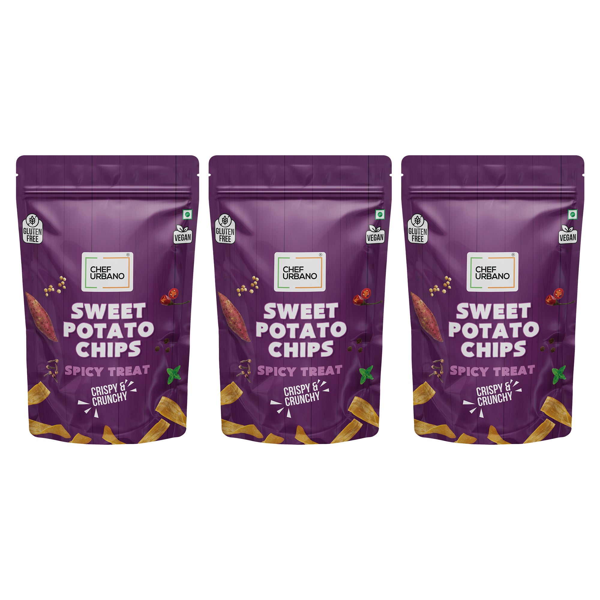 Chef Urbano Sweet Potato Chips Spicy Treat 80g