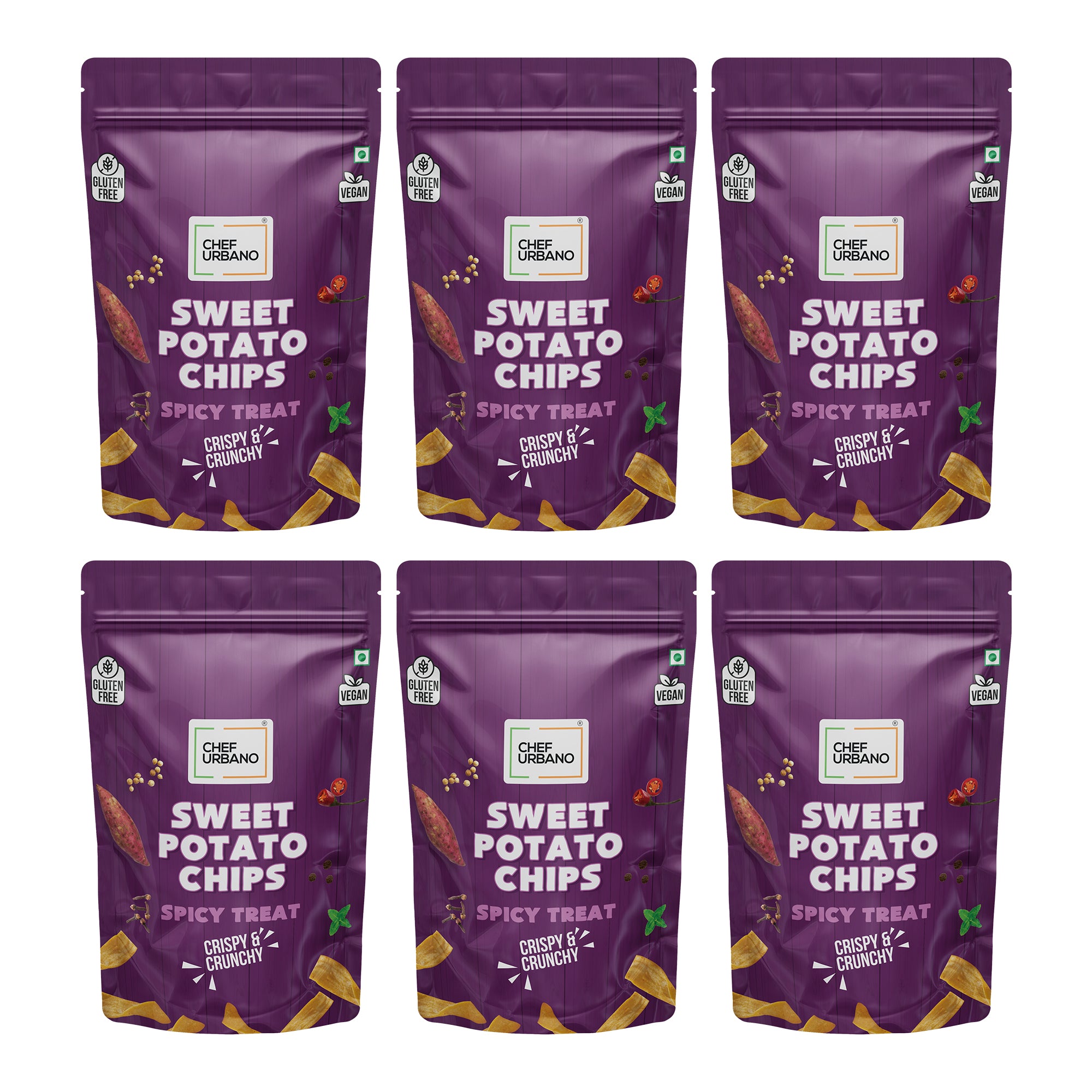 Chef Urbano Sweet Potato Chips Spicy Treat 80g