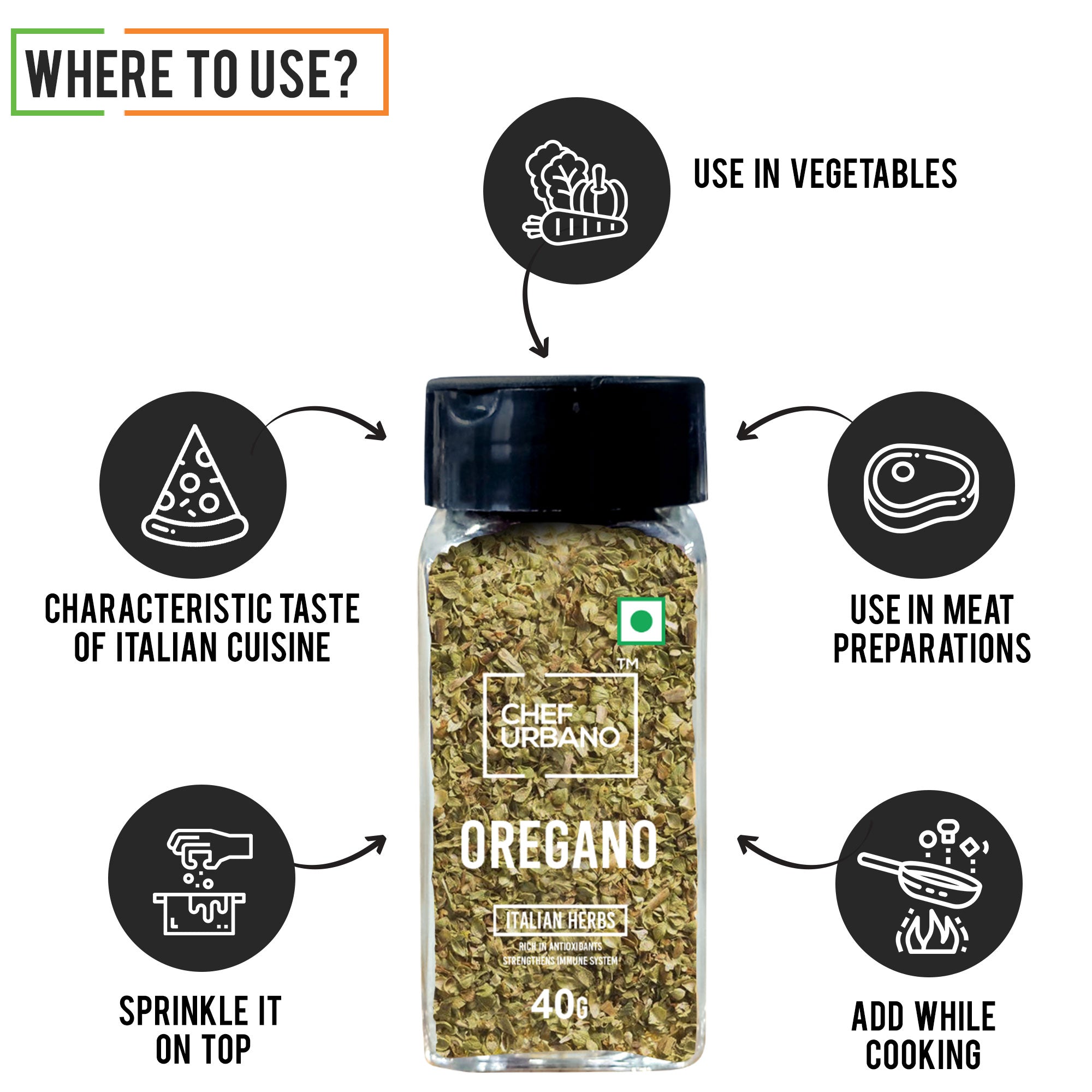 Chef Urbano Oregano Sprinkler 40g