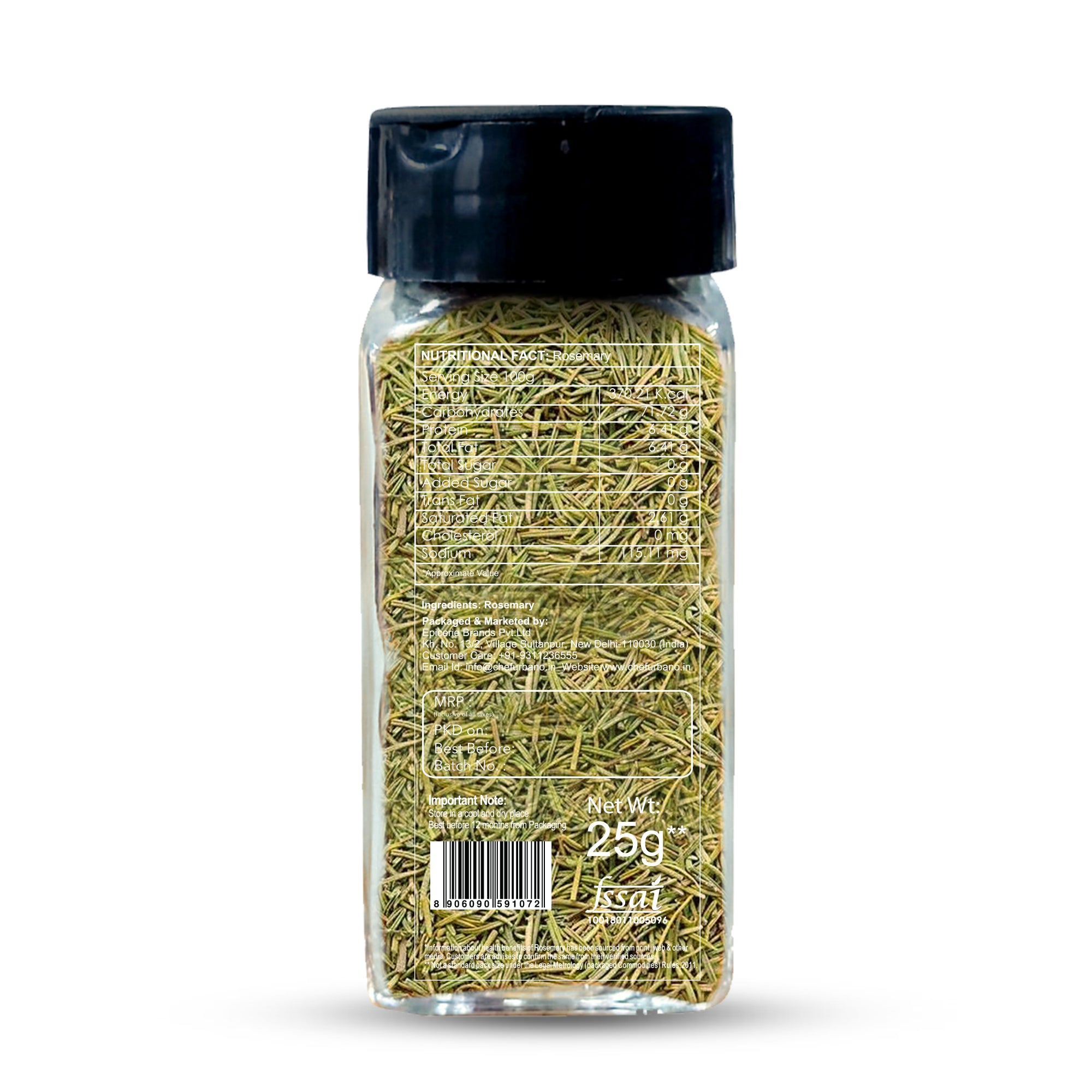 Chef Urbano Rosemary Sprinkler 25 Gms