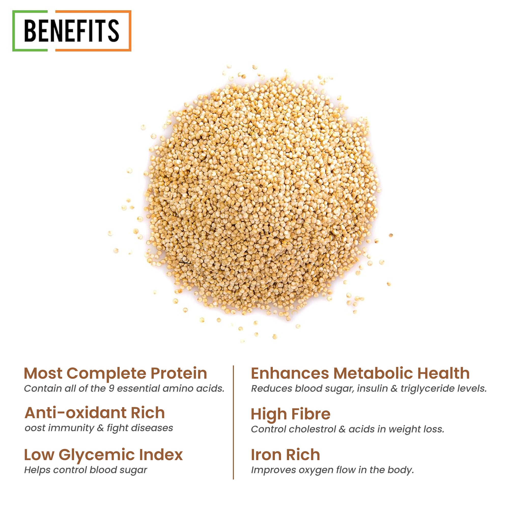 Chef Urbano gluten free white quinoa natural superfood seeds packed in resealable bag